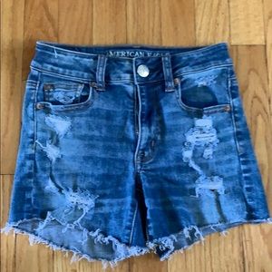 American eagle distressed jeans shorts